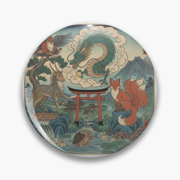 Item preview, 5 Japanese Mystical Creature  designed and sold by Terraprompt.