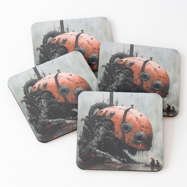Item preview, mechanic pet feeding dark illustration dejco.art domin designed and sold by dejco.art.