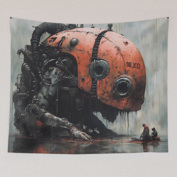 Item preview, mechanic pet feeding dark illustration dejco.art domin designed and sold by dejco.art.