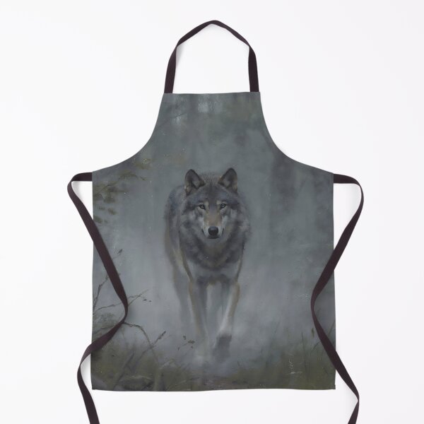 Item preview, Misty Gray Wolf in Enchanted Forest | Atmospheric Wildlife Nature Art designed and sold by cr6zym1nd.