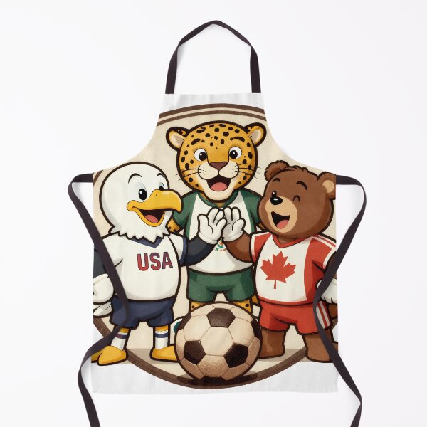Item preview, USA Canada Mexico Football Animal Mascots designed and sold by Gallery-yuuna .