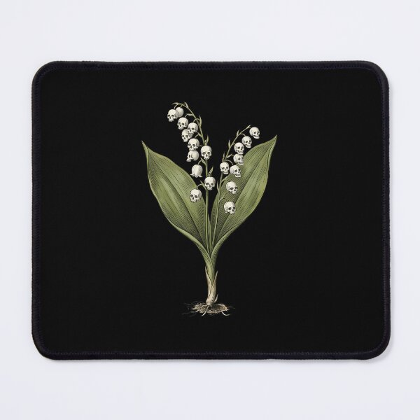 Item preview, Gothic Lily-Of-The-Valley With Skulls designed and sold by Funny Vintage Stickers And T-Shirts.