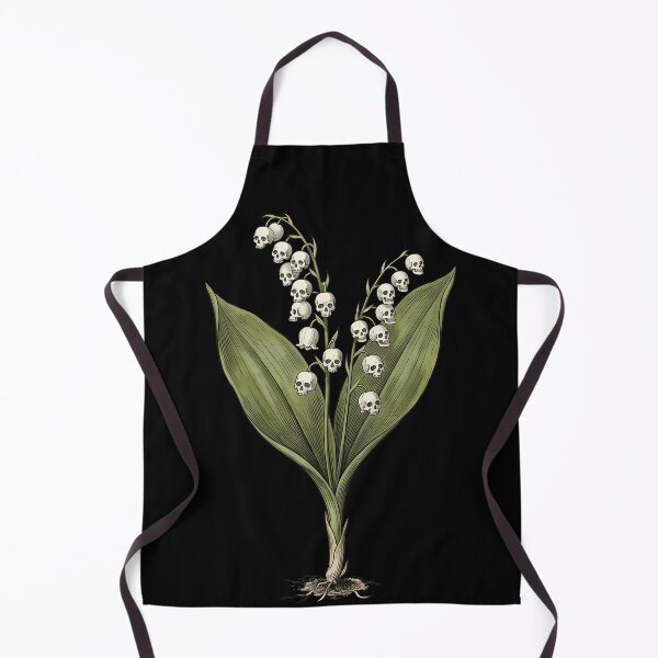 Item preview, Gothic Lily-Of-The-Valley With Skulls designed and sold by Funny Vintage Stickers And T-Shirts.