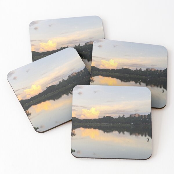Item preview, Golden Hour Sunset Reflection Over Peaceful Lake designed and sold by DoiDawn.