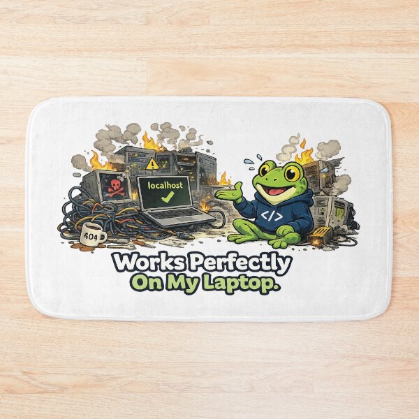 Item preview, Works Perfectly On My Laptop Frog designed and sold by SimplePoDesign.