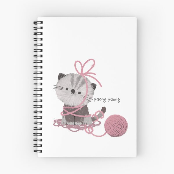 Item preview, Yaong Yaong Kitten Playful Pink Yarn Art designed and sold by moonjar-art.