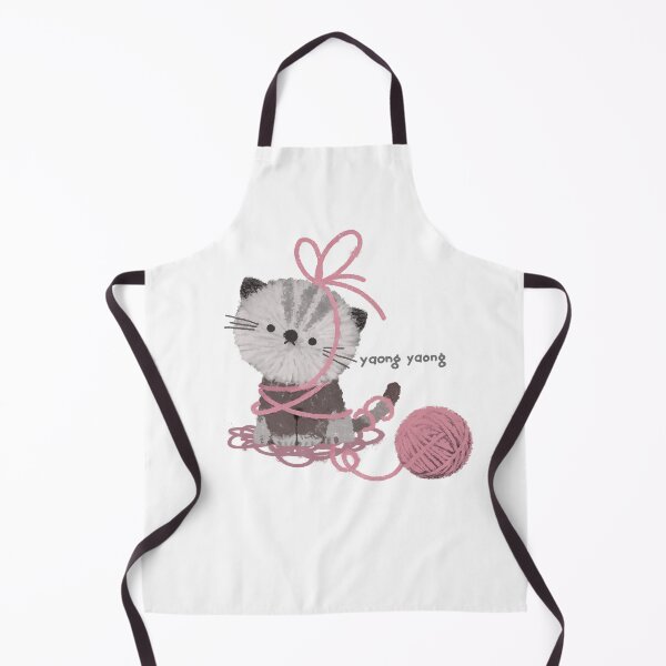 Item preview, Yaong Yaong Kitten Playful Pink Yarn Art designed and sold by moonjar-art.