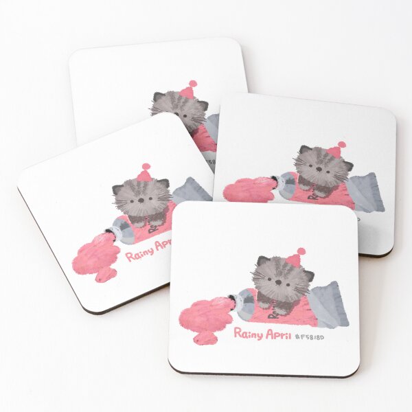 Item preview, Cute Tabby Kitten Pink Paint Tube Pastel Illustration designed and sold by moonjar-art.