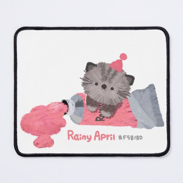 Item preview, Cute Tabby Kitten Pink Paint Tube Pastel Illustration designed and sold by moonjar-art.