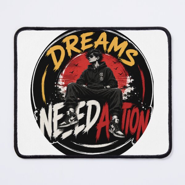 Item preview, Dreams Need Action – Street Mindset Sticker designed and sold by Genzfirevibes.