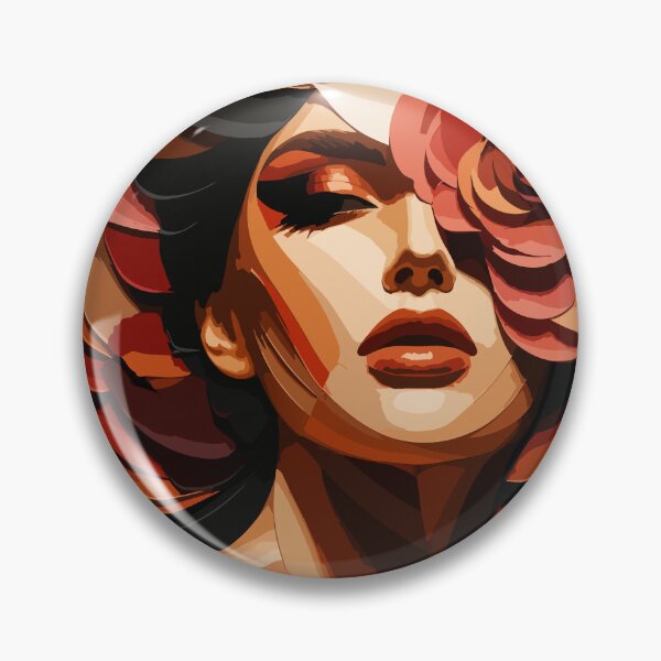 Item preview, Elegant Floral Woman Portrait Art designed and sold by ArtByBoya.