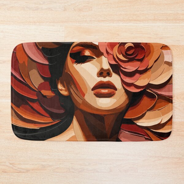 Item preview, Elegant Floral Woman Portrait Art designed and sold by ArtByBoya.