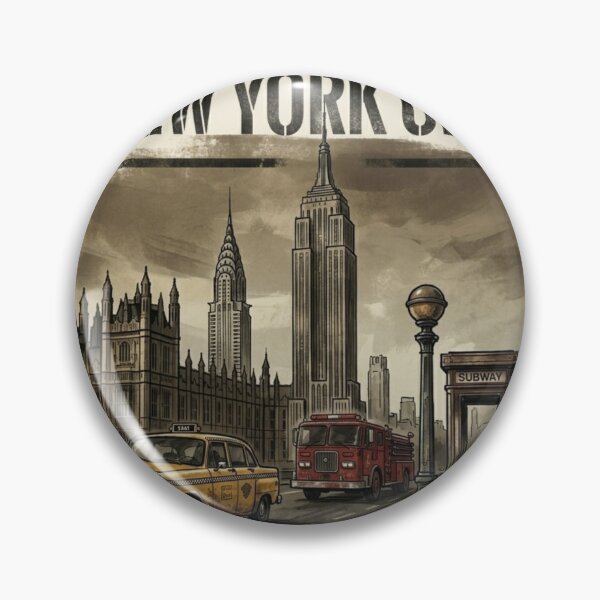 Item preview, New York City USA Iconic Landmarks Travel Art designed and sold by BoldConcept43.