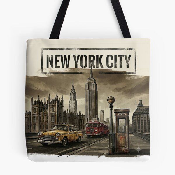 Item preview, New York City USA Iconic Landmarks Travel Art designed and sold by BoldConcept43.