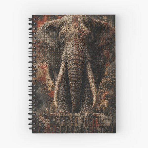 Item preview, Builder Repeat Until Permanent Elephant Mosaic Canvas Print designed and sold by SavannaStrikes.