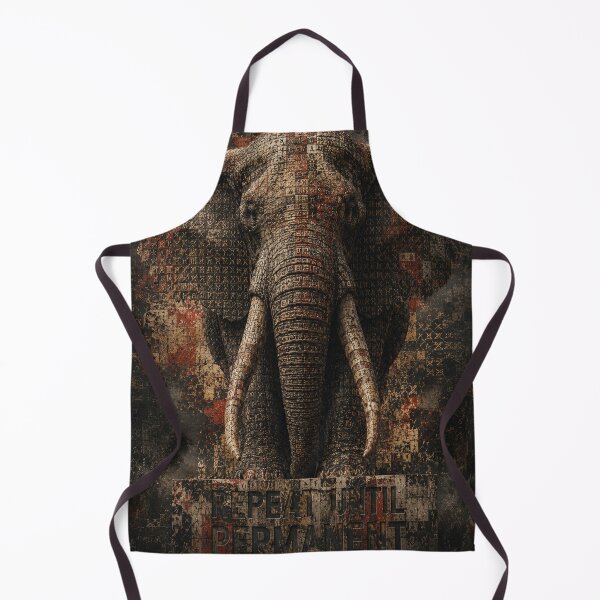 Item preview, Builder Repeat Until Permanent Elephant Mosaic Canvas Print designed and sold by SavannaStrikes.