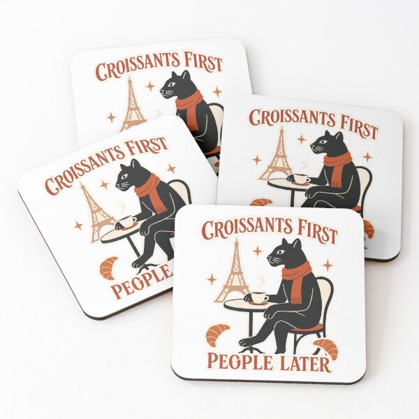 Item preview, Black Cat Paris Cafe Introvert Humor designed and sold by Gentlestate.