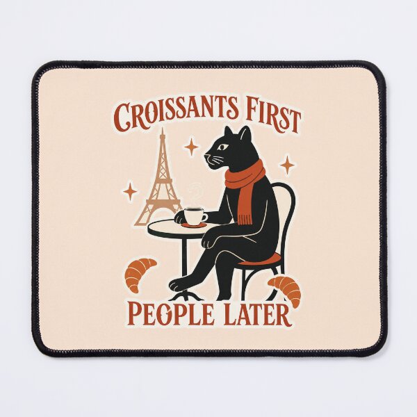 Item preview, Black Cat Paris Cafe Introvert Humor designed and sold by Gentlestate.