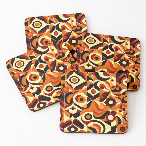 Item preview, Mid-Century Modern Orange, Cream, And Brown Retro Design designed and sold by DEC02.