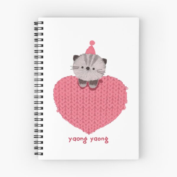 Item preview, Yaong Yaong Kitten in Pink Knit Heart Art designed and sold by moonjar-art.