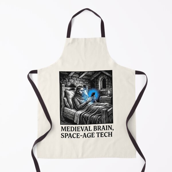 Item preview, Medieval Brain Space-Age Tech Modern Technology Humor Knight Anachronism Art designed and sold by SplashTastic.
