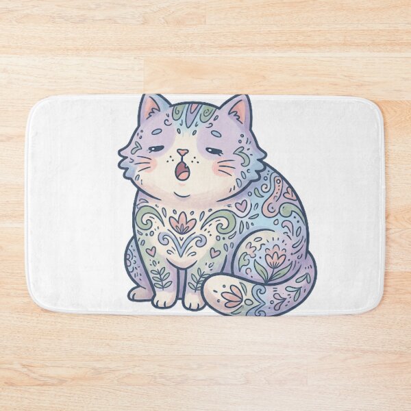 Item preview, Cute Pastel Mandala Cat Artistic Illustration designed and sold by Iampoji.