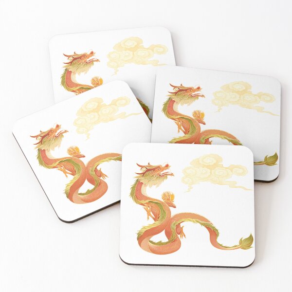 Item preview, Golden Chinese Dragon – Traditional Oriental Fantasy Art Design designed and sold by Emianartstudio.