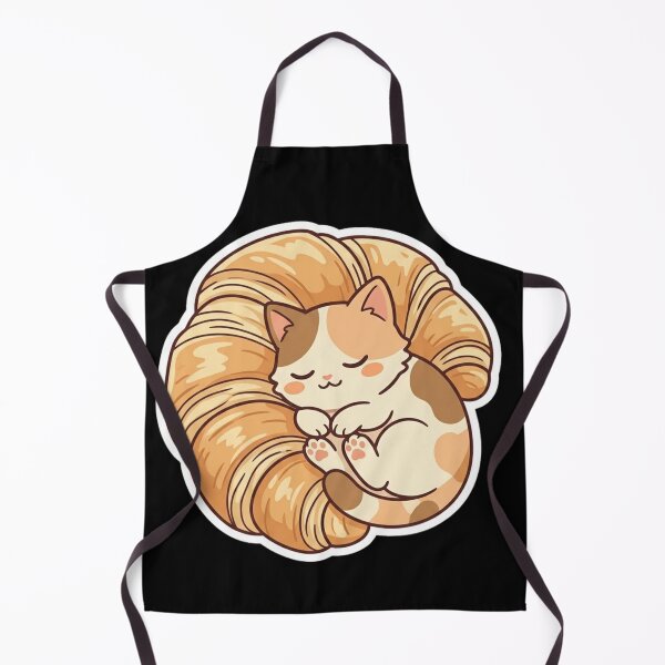 Item preview, Cute Kawaii Croissant Cat Sleepy Calico Pastry designed and sold by MagsMarC.
