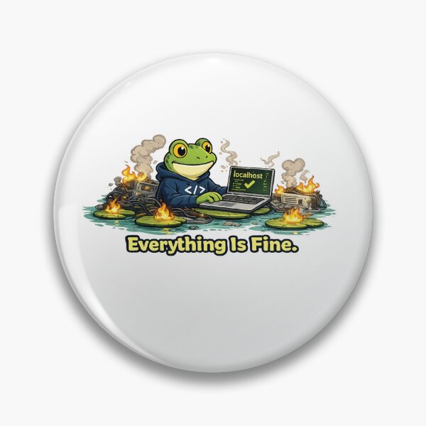 Item preview, Everything Is Fine Frog designed and sold by SimplePoDesign.
