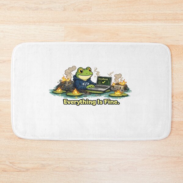 Item preview, Everything Is Fine Frog designed and sold by SimplePoDesign.