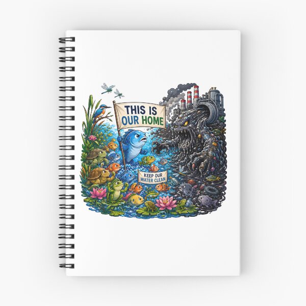 Item preview, Keep Our Water Clean Pollution Monster Sticker designed and sold by Nuvoro Eco Awareness.