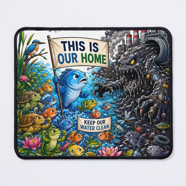 Item preview, Keep Our Water Clean Pollution Monster Sticker designed and sold by Nuvoro Eco Awareness.
