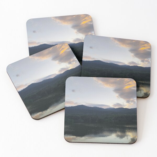 Item preview, Mountain Sunset View Over Calm Lake designed and sold by DoiDawn.