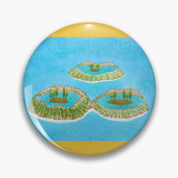 Item preview, Wooden villages on caldera islands designed and sold by greenPQBstudio.