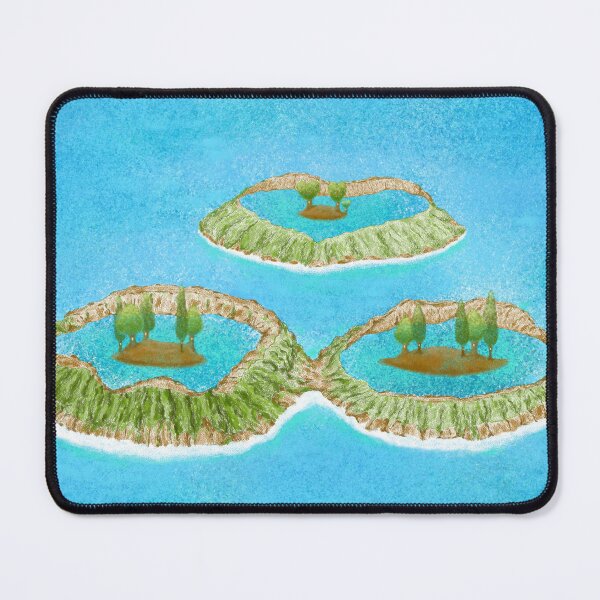 Item preview, Wooden villages on caldera islands designed and sold by greenPQBstudio.