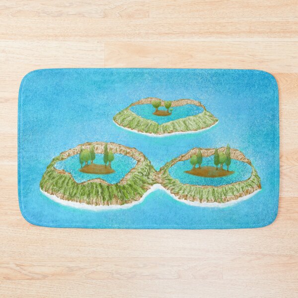 Item preview, Wooden villages on caldera islands designed and sold by greenPQBstudio.