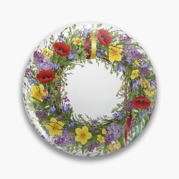 Item preview, Spring Floral Wreath with Ribbons designed and sold by NeyhineAngelionShop.