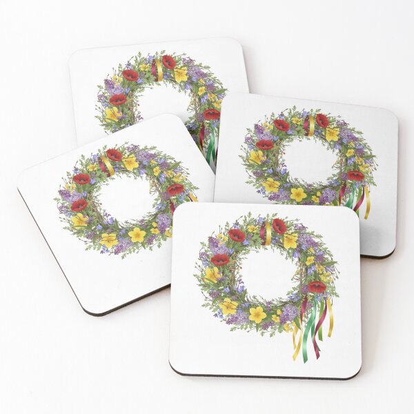 Item preview, Spring Floral Wreath with Ribbons designed and sold by NeyhineAngelionShop.