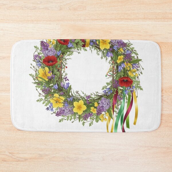 Item preview, Spring Floral Wreath with Ribbons designed and sold by NeyhineAngelionShop.