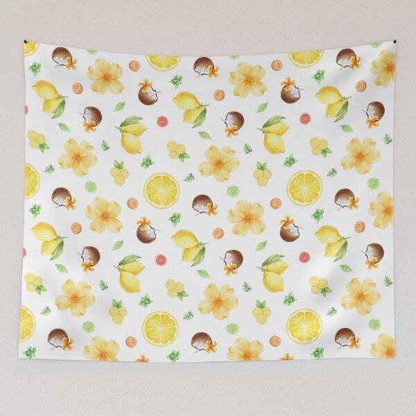 Item preview, Vibrant Summer Citrus Botanical Pattern designed and sold by moodaera.