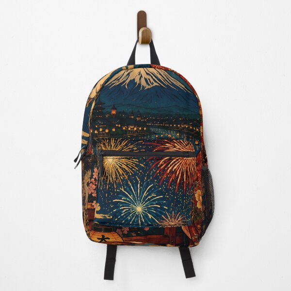 Item preview, Oiran Under Fireworks | Japanese Art designed and sold by キンタロウ インク.