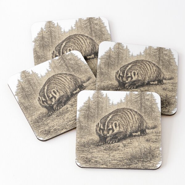 Item preview, American Badger on the Hunt designed and sold by KrungiT Design .