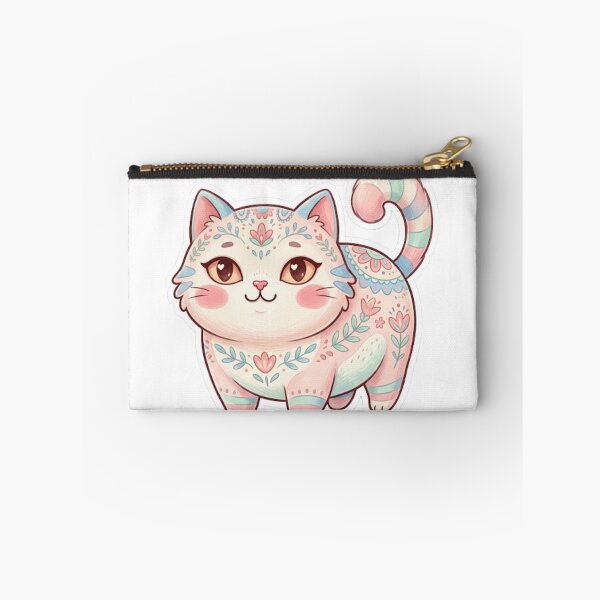 Item preview, Cute Pastel Floral Cat Kawaii Illustration designed and sold by Iampoji.