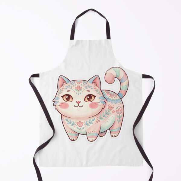 Item preview, Cute Pastel Floral Cat Kawaii Illustration designed and sold by Iampoji.