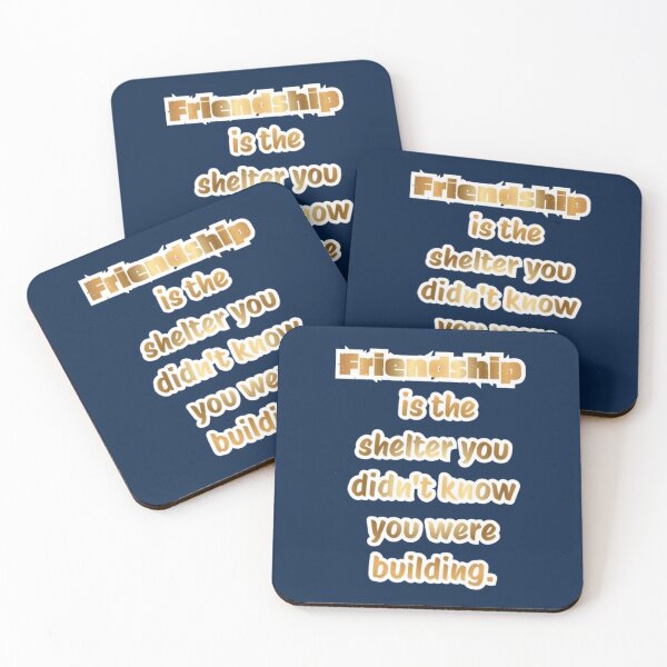 Item preview, Best Friend Gift Quote Sticker — Friendship Shelter Gold Foil Typography designed and sold by HopeAndHustle.