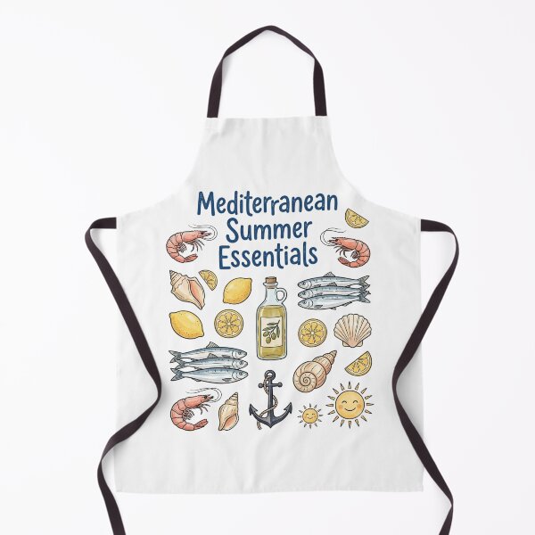 Item preview, Mediterranean Summer Essentials Shirt - Cute Italian Coastal Collage Graphic Tee - Retro Seafood and Citrus T-Shirt, Sardine Shrimp Lemon Apparel, Euro Summer Gift designed and sold by justyna-s28.