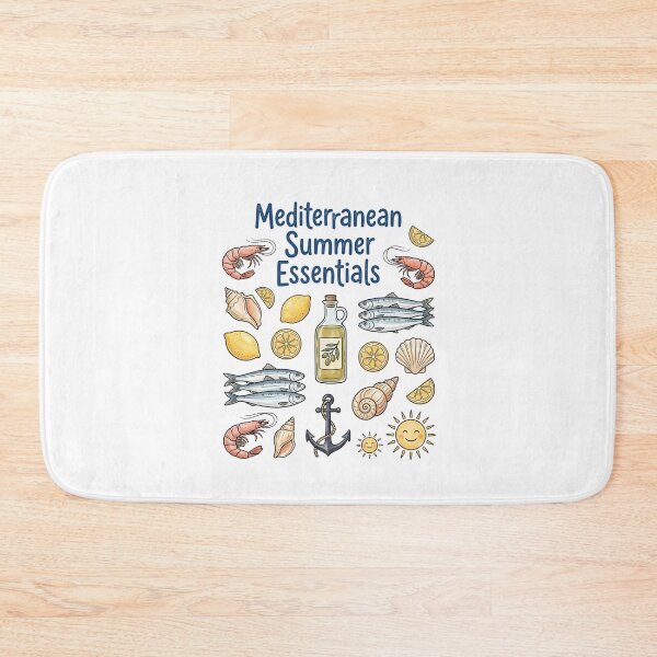 Item preview, Mediterranean Summer Essentials Shirt - Cute Italian Coastal Collage Graphic Tee - Retro Seafood and Citrus T-Shirt, Sardine Shrimp Lemon Apparel, Euro Summer Gift designed and sold by justyna-s28.