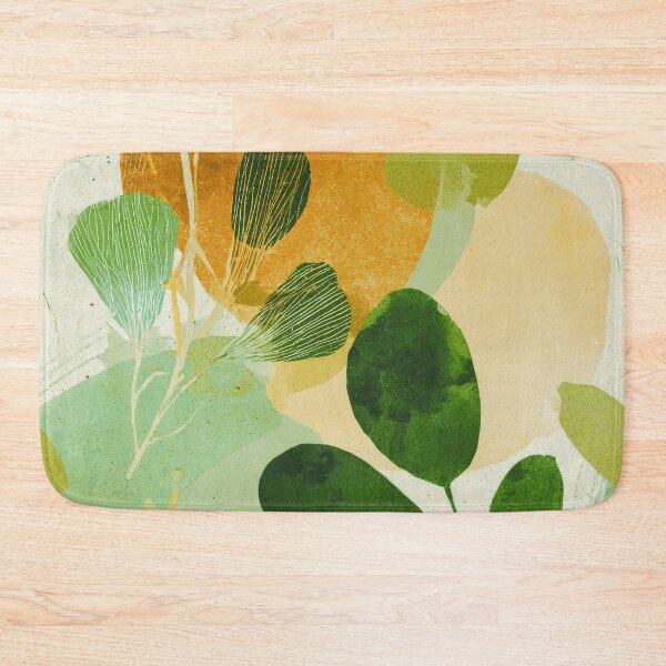 Item preview, Boho Abstract Leaves In Green And Warm Earthtones designed and sold by DEC02.