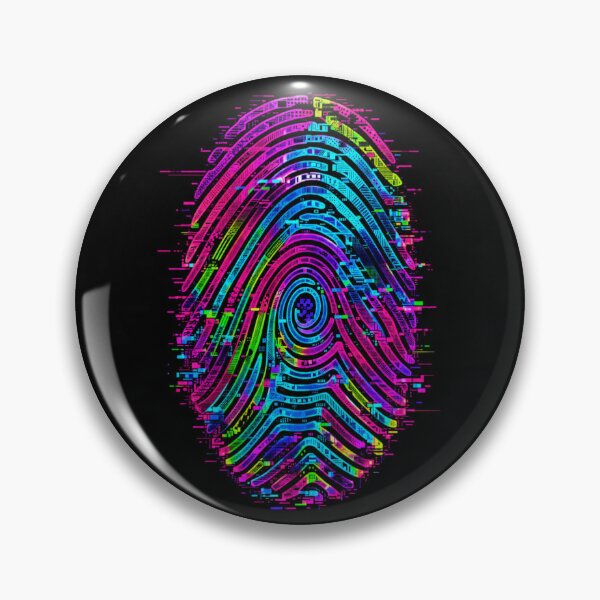 Item preview, Adversarial Fingerprint — Anti-Surveillance Neon Art designed and sold by TitanVibe.