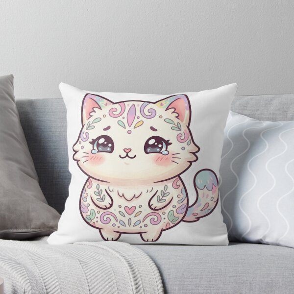 Item preview, Cute Pastel Kawaii Kitten Mandala Art designed and sold by Iampoji.